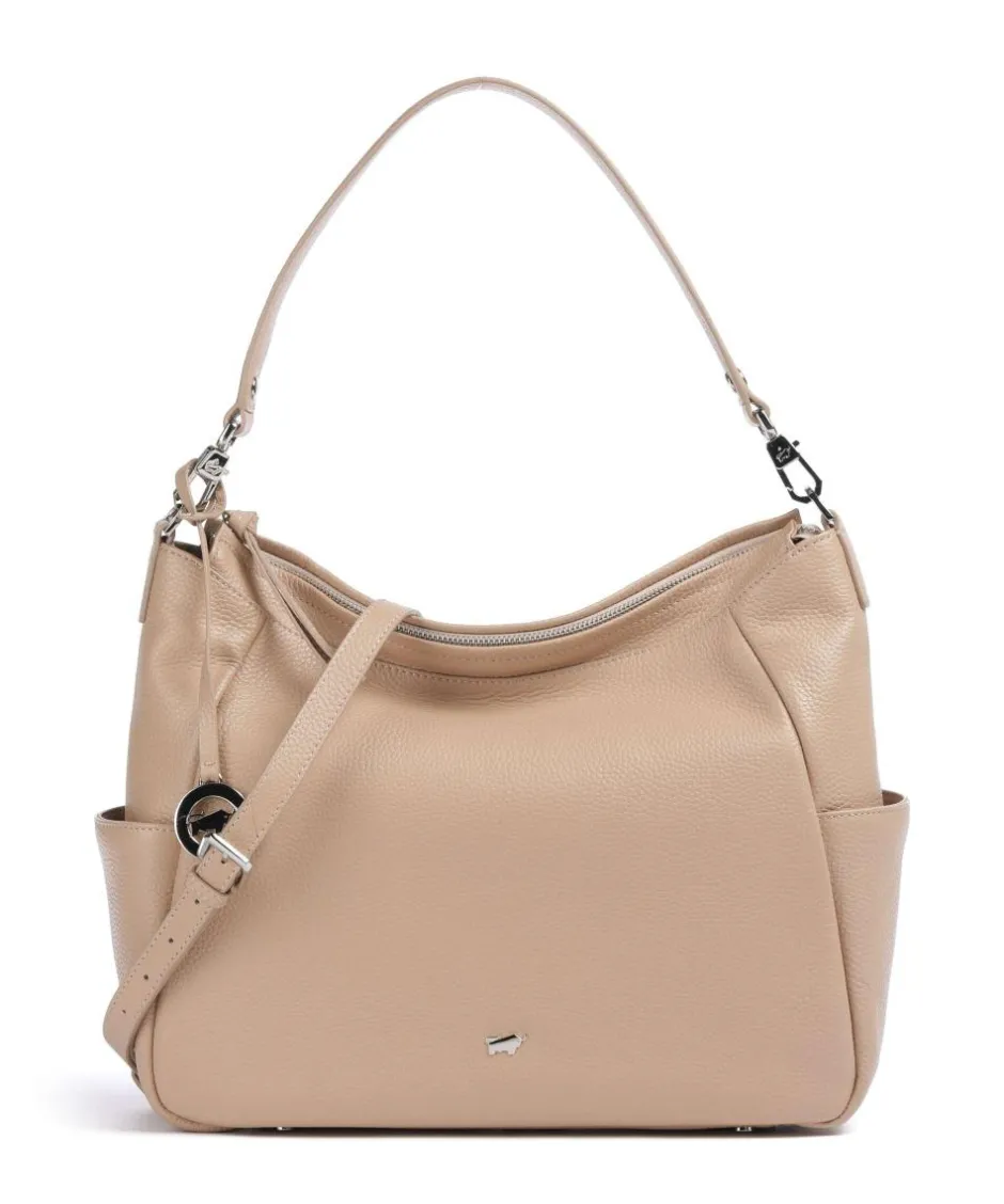Braun Büffel Shoulder Bags|Hobo Bags-Hanna Hobo bag grained cow leather
