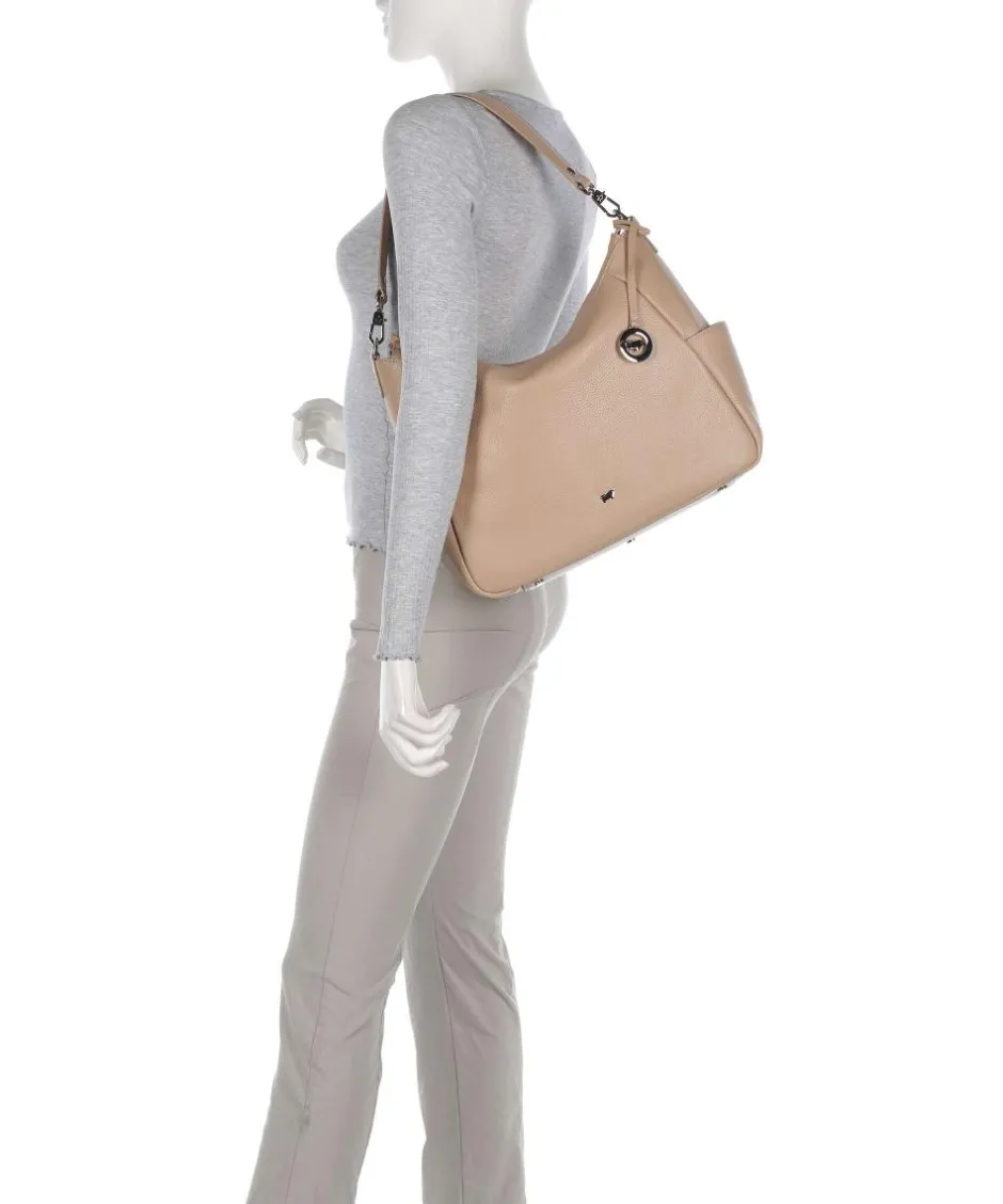 Braun Büffel Shoulder Bags|Hobo Bags-Hanna Hobo bag grained cow leather
