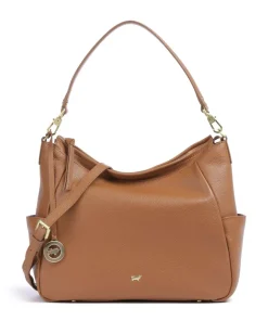 Braun Büffel Shoulder Bags|Hobo Bags-Hanna Hobo bag grained cow leather