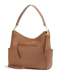 Braun Büffel Shoulder Bags|Hobo Bags-Hanna Hobo bag grained cow leather