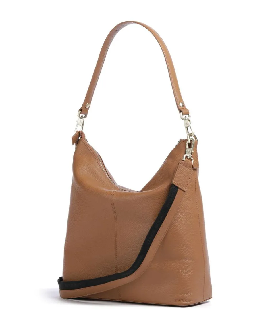 Braun Büffel Shoulder Bags|Hobo Bags-Hanna Hobo bag grained cow leather