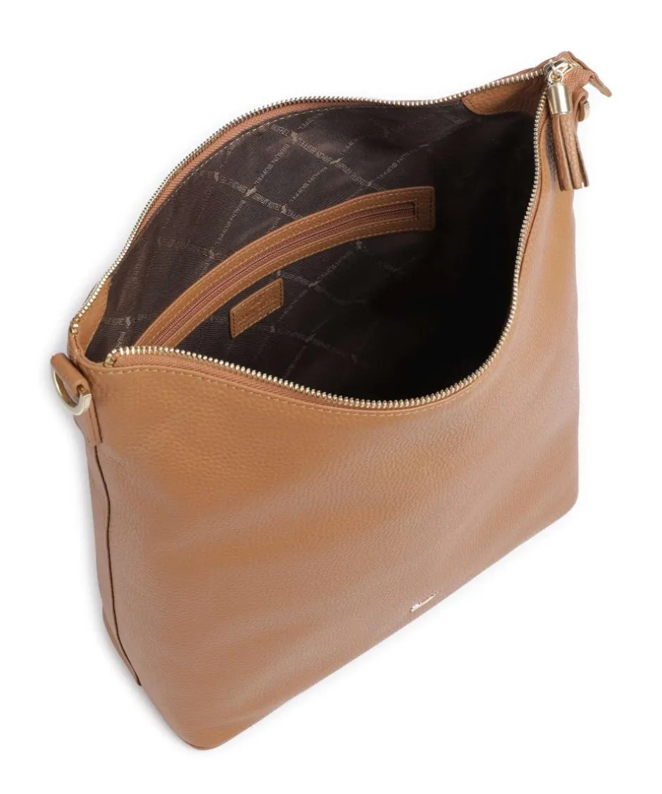 Braun Büffel Shoulder Bags|Hobo Bags-Hanna Hobo bag grained cow leather
