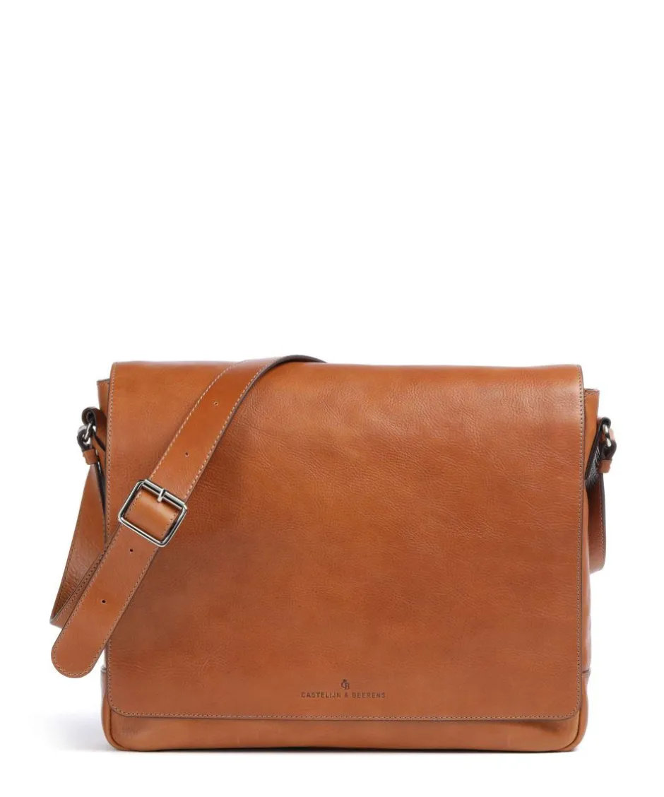 Castelijn & Beerens Business- & Laptop Bags|Crossbody Bags-Heritage Messenger bag grained cow leather