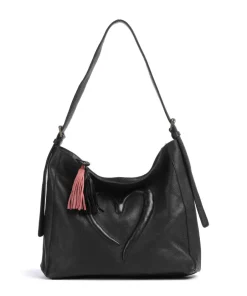 Taschendieb Wien Shoulder Bags|Hobo Bags-Herzweg 2 Hobo bag grained leather