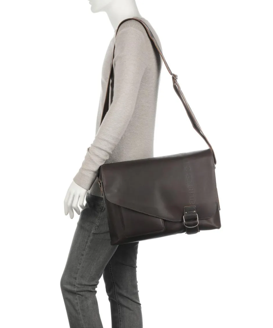 Aunts & Uncles Business- & Laptop Bags-Hunter Big Judd Briefcase 16″ buffalo leather