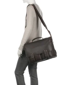 Aunts & Uncles Business- & Laptop Bags-Hunter Finn Briefcase 14″ buffalo leather