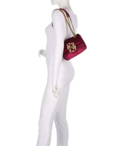 Just Cavalli Shoulder Bags|Crossbody Bags-Iconic Snakes Puffy Shoulder bag velvet fabric
