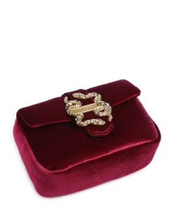 Just Cavalli Shoulder Bags|Crossbody Bags-Iconic Snakes Puffy Shoulder bag velvet fabric