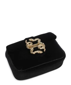 Just Cavalli Shoulder Bags|Crossbody Bags-Iconic Snakes Puffy Shoulder bag velvet fabric