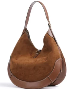 Polo Ralph Lauren Shoulder Bags|Hobo Bags-ID Collection Medium Hobo bag brushed cow leather, fine grain cow leather