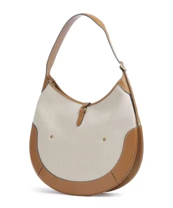 Polo Ralph Lauren Shoulder Bags|Hobo Bags-ID Collection Medium Hobo bag cow leather, canvas