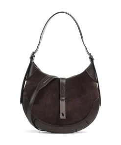 Polo Ralph Lauren Shoulder Bags|Hobo Bags-ID Collection Small Hobo bag fine grain cow leather, brushed cow leather