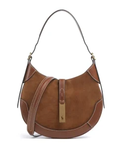 Polo Ralph Lauren Shoulder Bags|Hobo Bags-ID Collection Small Hobo bag fine grain cow leather, brushed cow leather