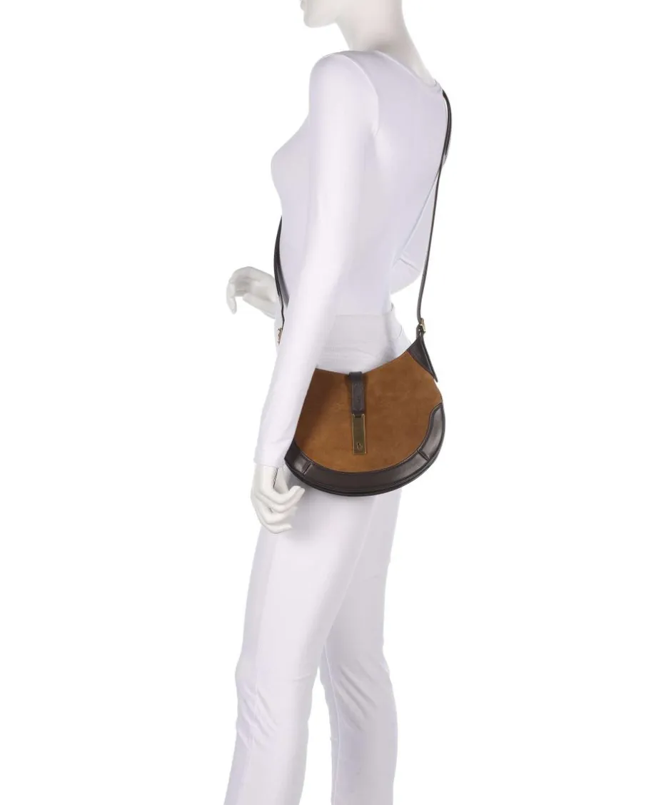 Polo Ralph Lauren Shoulder Bags|Hobo Bags-ID Collection Small Hobo bag fine grain cow leather, brushed cow leather