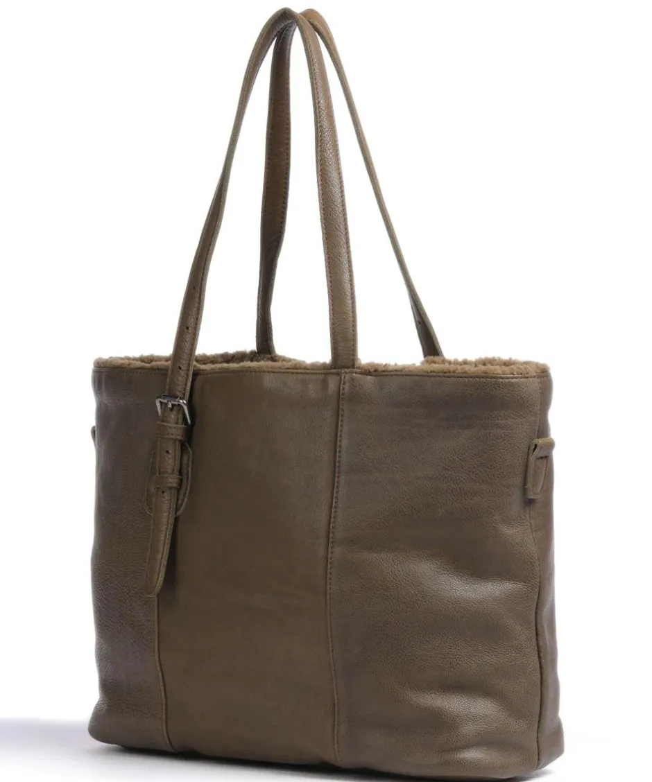FredsBruder Tote Bags-Inside Out Tote bag grained leather