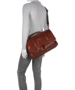 The Bridge Business- & Laptop Bags-Isaia Briefcase 14″ fine grain cow leather