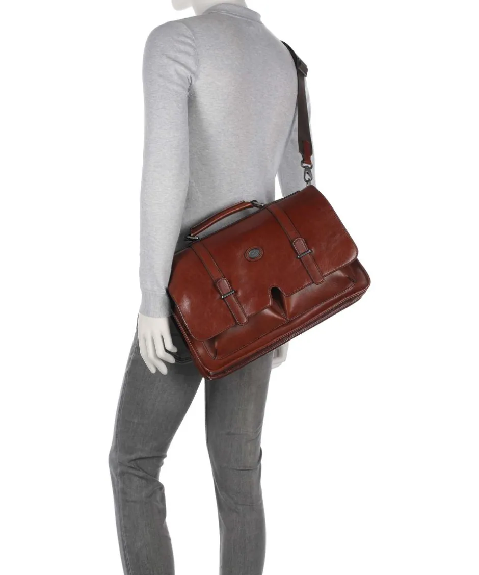 The Bridge Business- & Laptop Bags-Isaia Briefcase 14″ fine grain cow leather