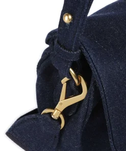 Abro Shoulder Bags|Hobo Bags-Jeans Star Saddle Hobo bag cotton