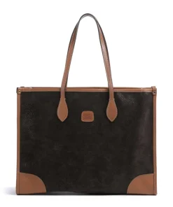 Brics Tote Bags-Life Tote bag 14″ fabric, grained leather