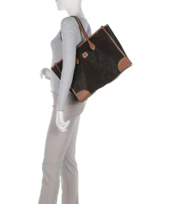 Brics Tote Bags-Life Tote bag 14″ fabric, grained leather