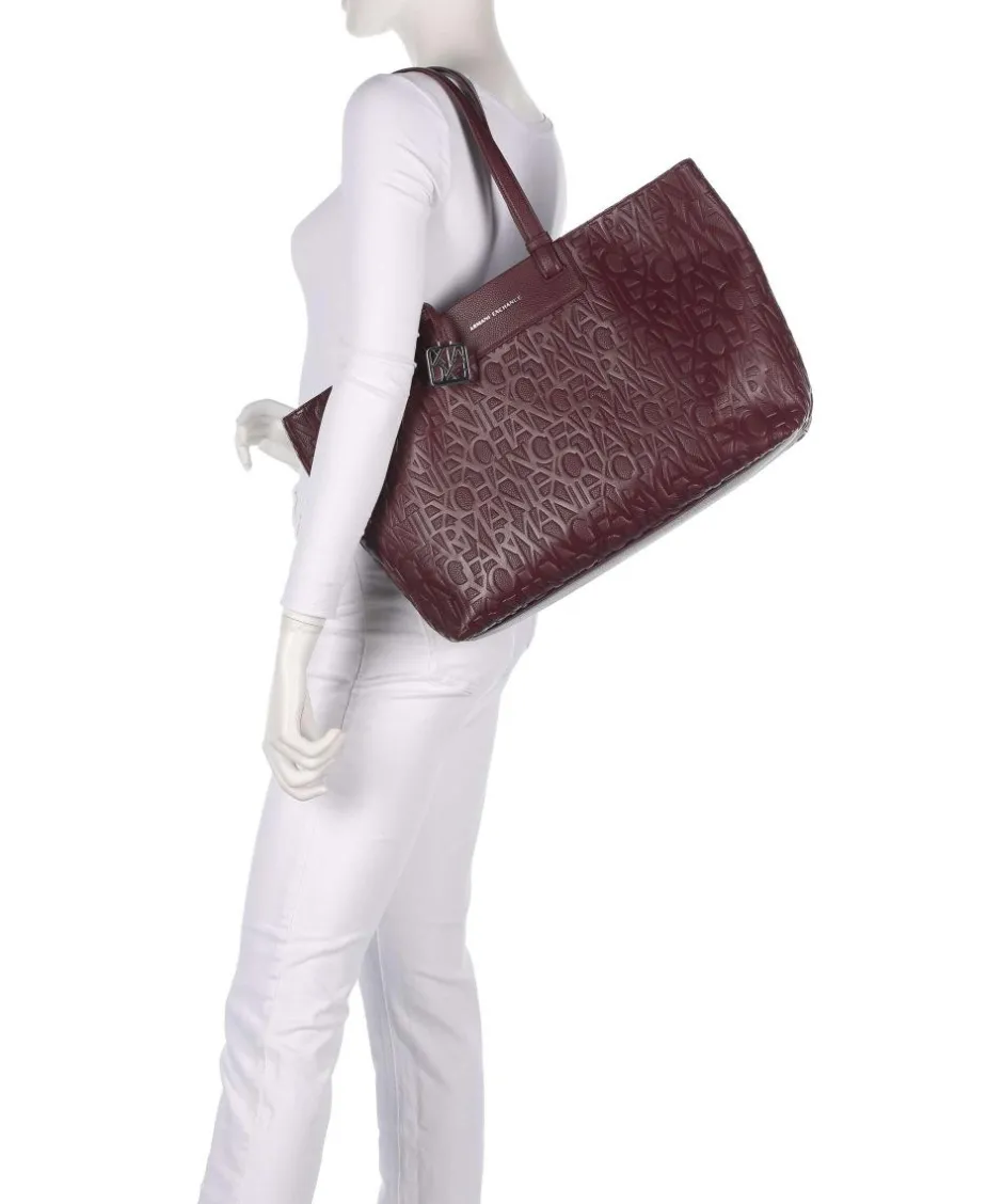 Armani Exchange Tote Bags-Liz Monogram L Tote bag imitation leather