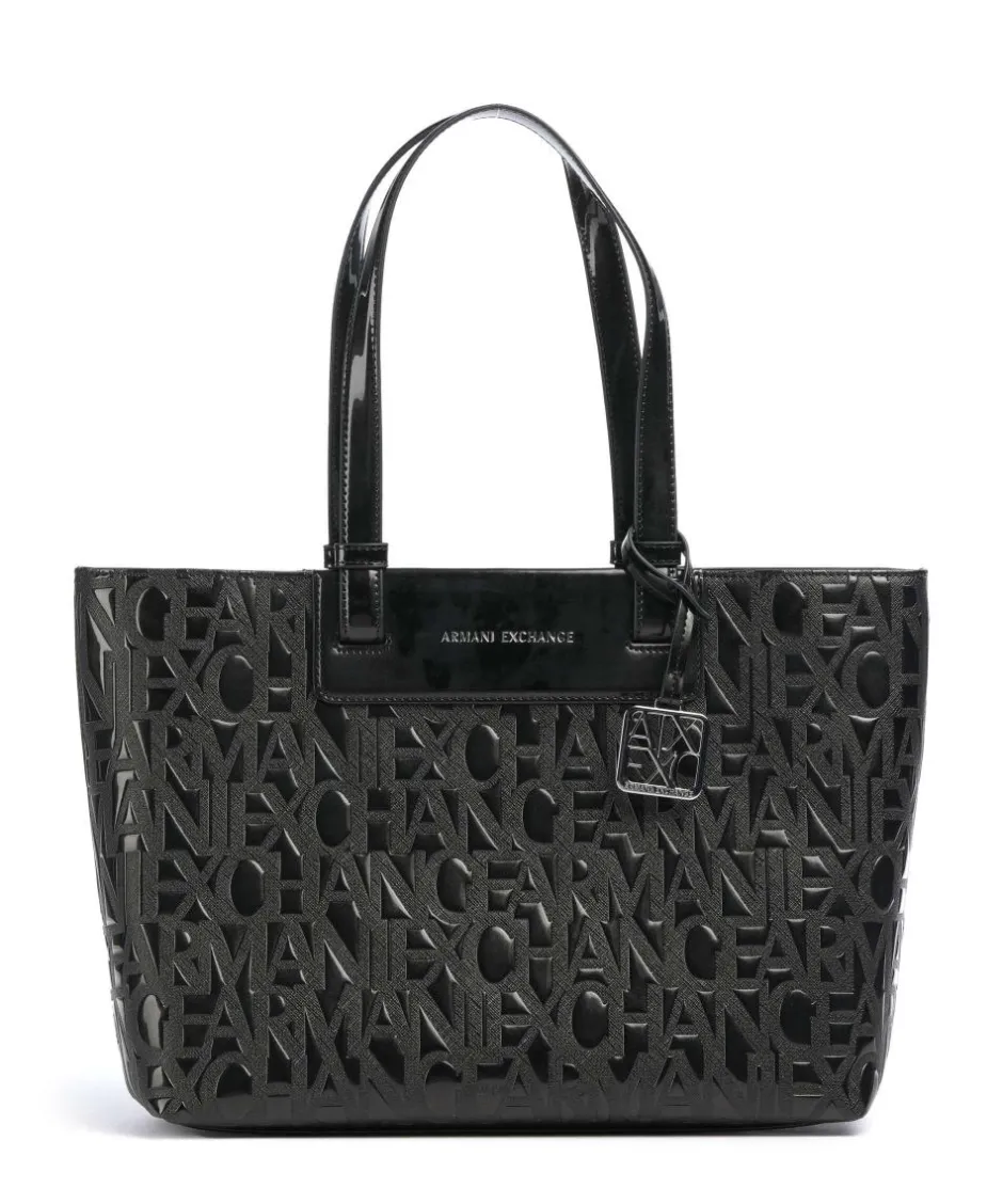 Armani Exchange Tote Bags-Liz Patent M Tote bag imitation leather