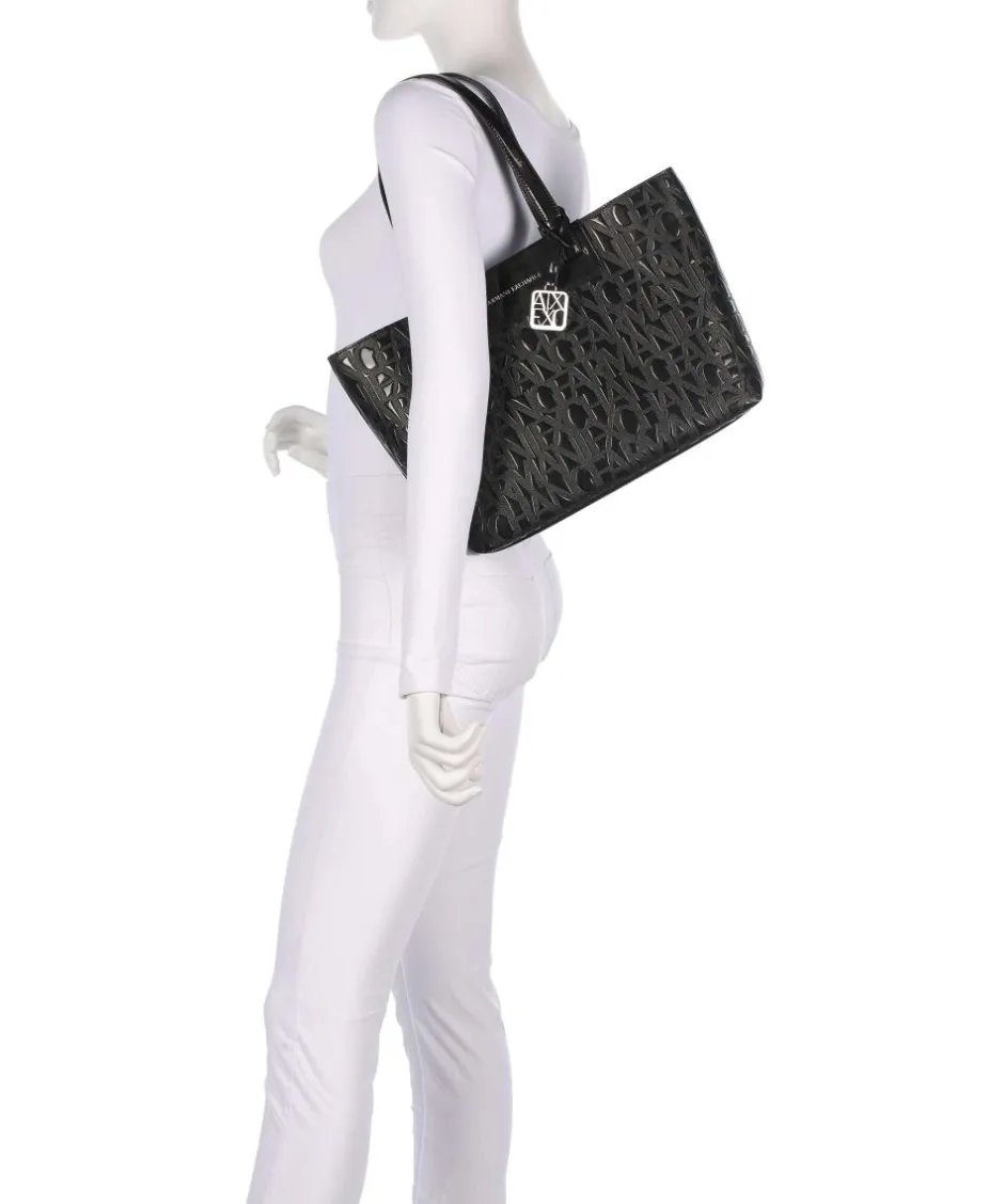 Armani Exchange Tote Bags-Liz Patent M Tote bag imitation leather