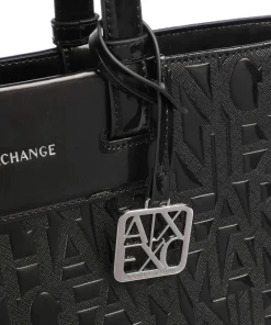Armani Exchange Tote Bags-Liz Patent M Tote bag imitation leather