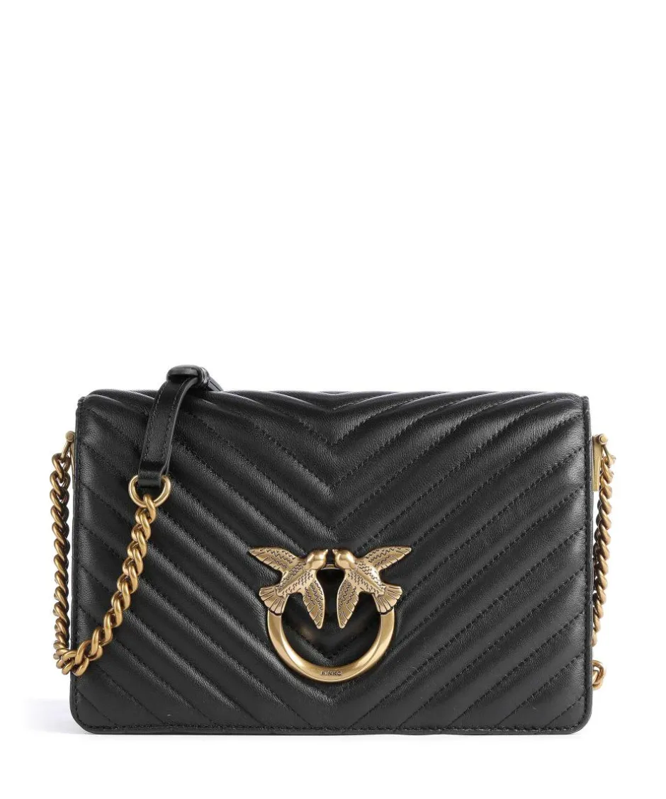 Pinko Crossbody Bags-Love Click Classic Crossbody bag sheepskin leather