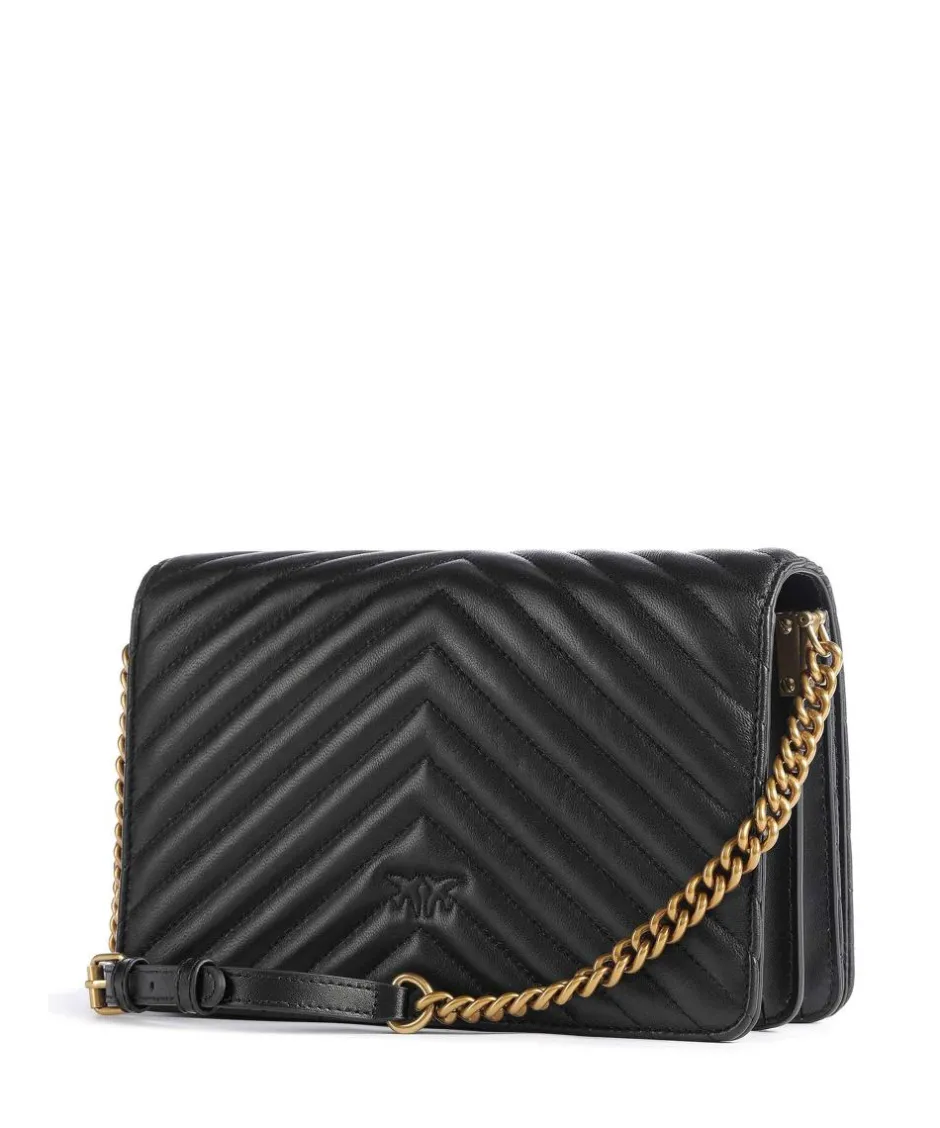 Pinko Crossbody Bags-Love Click Classic Crossbody bag sheepskin leather