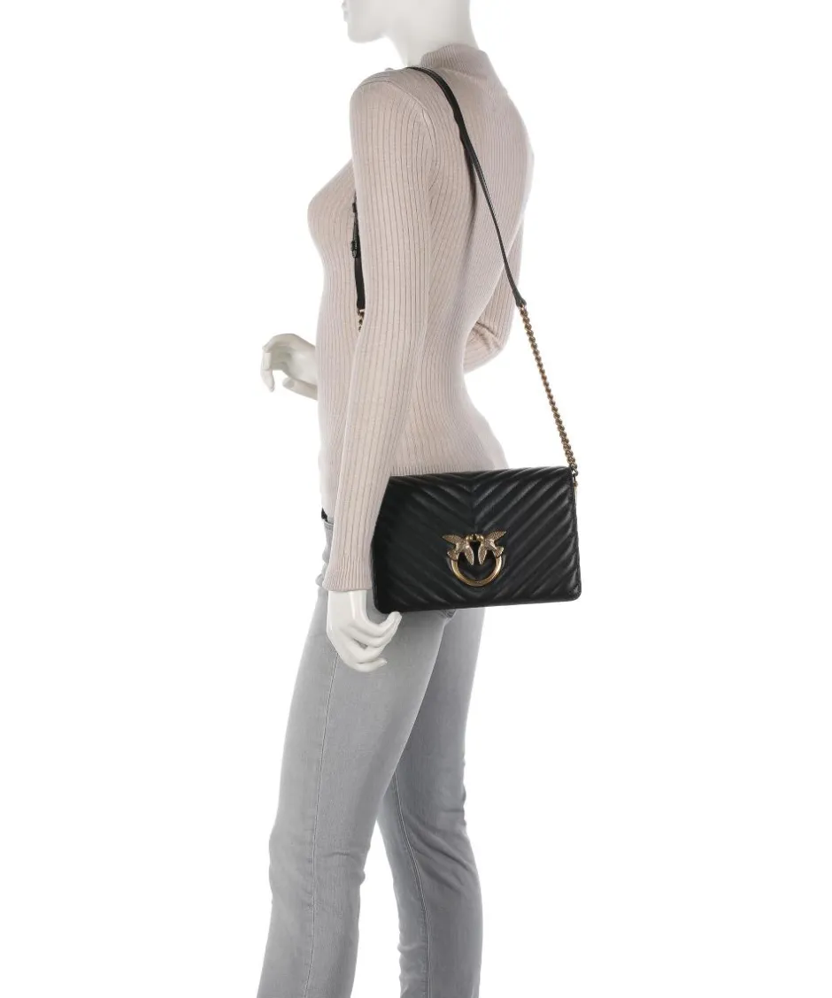 Pinko Crossbody Bags-Love Click Classic Crossbody bag sheepskin leather