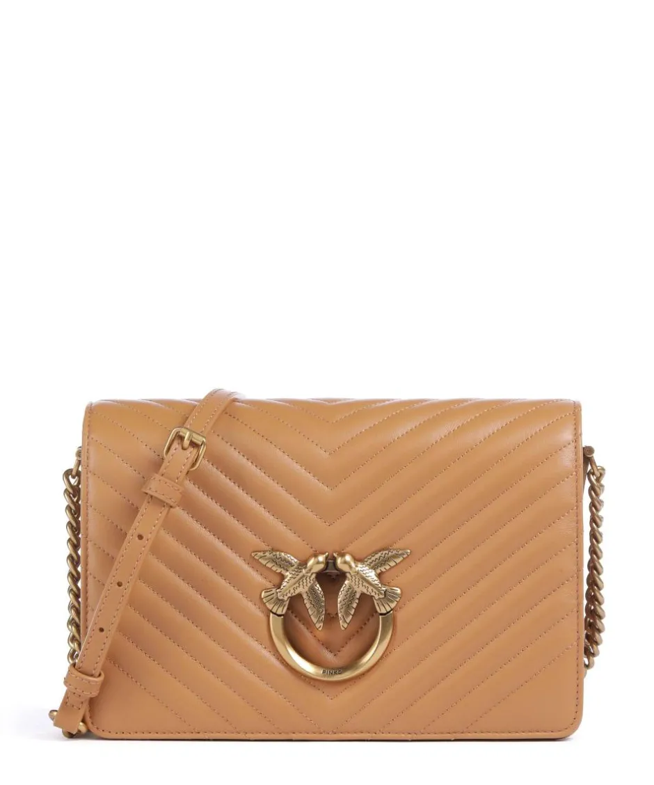 Pinko Crossbody Bags-Love Click Classic Crossbody bag sheepskin leather