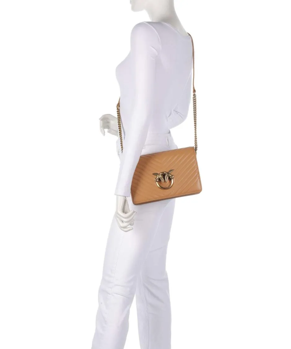 Pinko Crossbody Bags-Love Click Classic Crossbody bag sheepskin leather