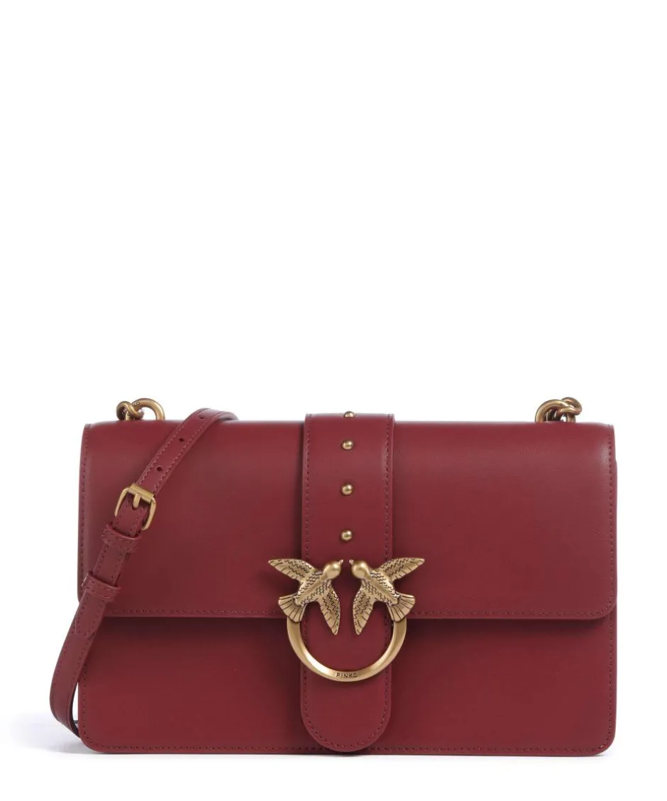 Pinko Crossbody Bags-Love One Classic Crossbody bag fine grain cow leather