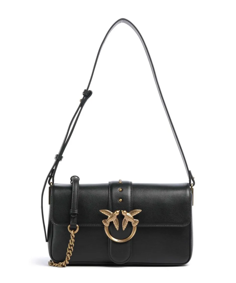 Pinko Shoulder Bags|Crossbody Bags-Love One Classic Slouchy Shoulder bag fine grain cow leather