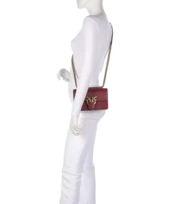 Pinko Shoulder Bags|Crossbody Bags-Love One Mini Shoulder bag fine grain cow leather