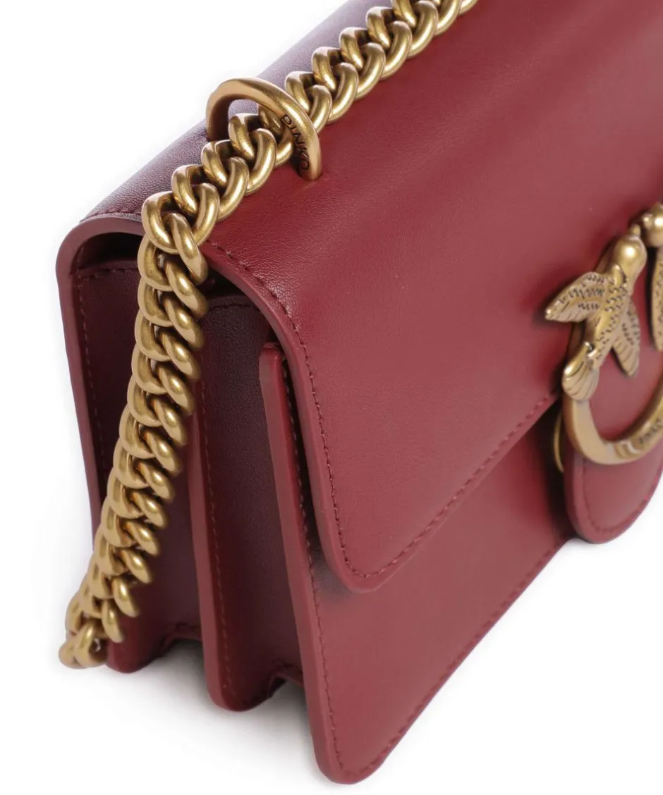 Pinko Shoulder Bags|Crossbody Bags-Love One Mini Shoulder bag fine grain cow leather