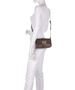 Pinko Crossbody Bags-Love One Mini Slouchy Shoulder bag softly grained calfskin