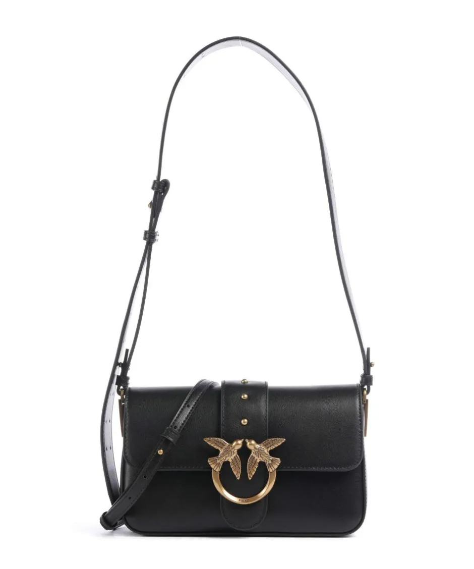 Pinko Shoulder Bags|Crossbody Bags-Love One Mini Slouchy Shoulder bag softly grained calfskin