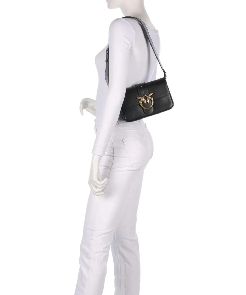 Pinko Shoulder Bags|Crossbody Bags-Love One Mini Slouchy Shoulder bag softly grained calfskin