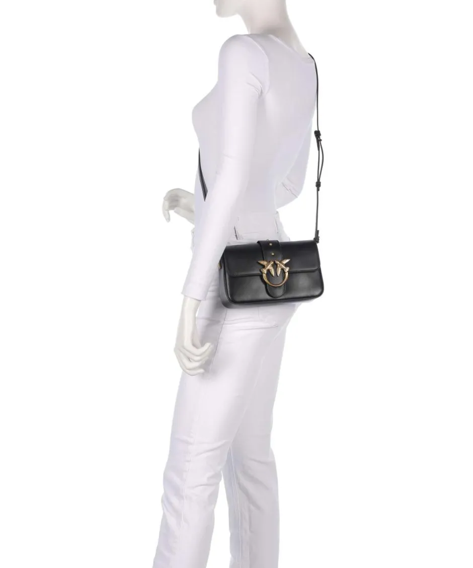 Pinko Shoulder Bags|Crossbody Bags-Love One Mini Slouchy Shoulder bag softly grained calfskin