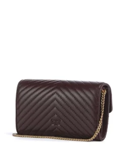 Pinko Wallets|Crossbody Bags-Love One Wallet fine grain cow leather