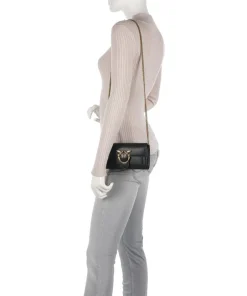 Pinko Wallets|Crossbody Bags-Love One Wallet fine grain leather