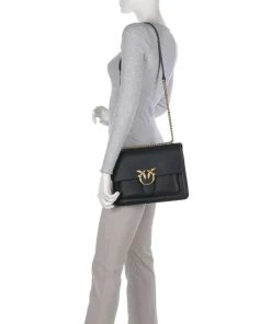 Pinko Shoulder Bags-Love Soft Big Shoulder bag grained cow leather