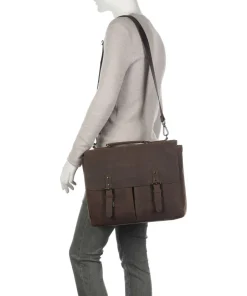 Bugatti Business- & Laptop Bags-Luca Briefcase 15″ goatskin leather