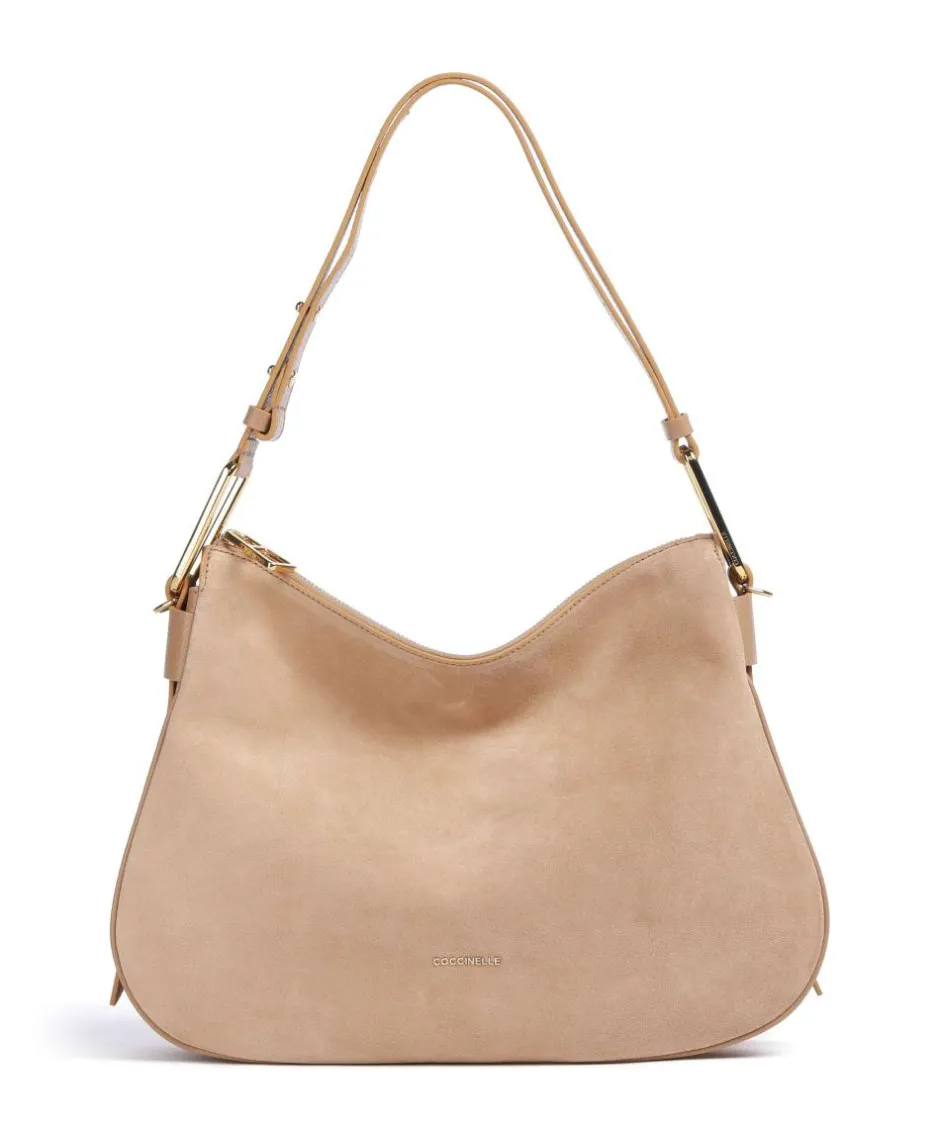 Coccinelle Shoulder Bags|Hobo Bags-Magie Suede Hobo bag brushed leather, grained leather