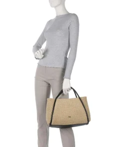 Abro Handbags-Maglia Raffia Willow Handbag bast
