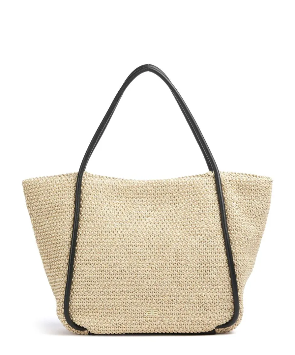 Abro Tote Bags-Maglia Raffia Willow Tote bag bast