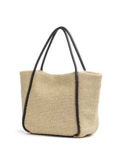 Abro Tote Bags-Maglia Raffia Willow Tote bag bast