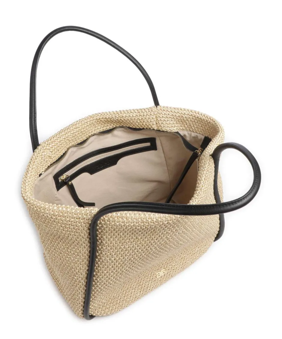 Abro Tote Bags-Maglia Raffia Willow Tote bag bast